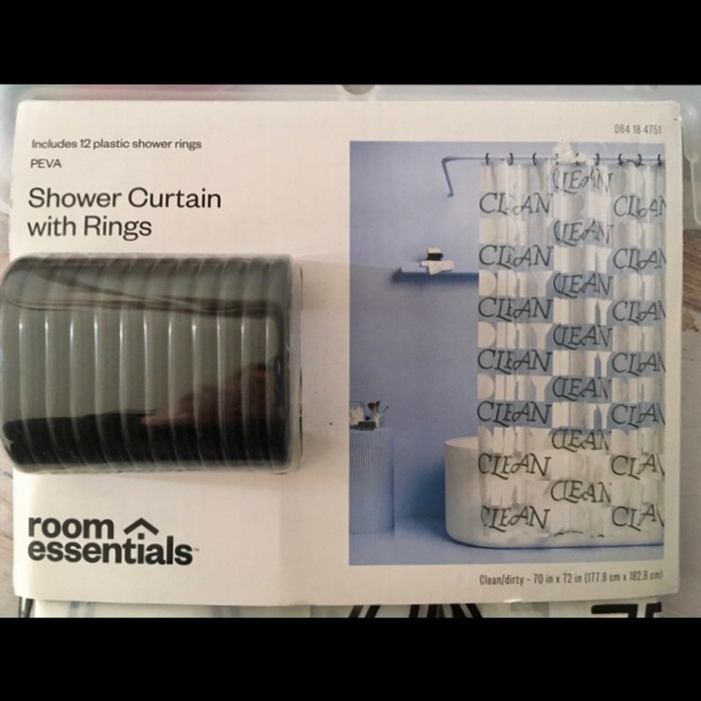 Shower Curtain with Rings - Picture 3 of 4